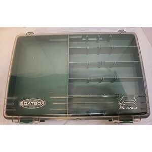 Plano 1155 Green Boatbox Transparent Lid Tackle Box Fishing Multi Compartment
